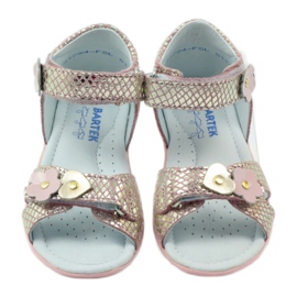 Flores de sandálias Bartek 31794 rosa amarelo 4