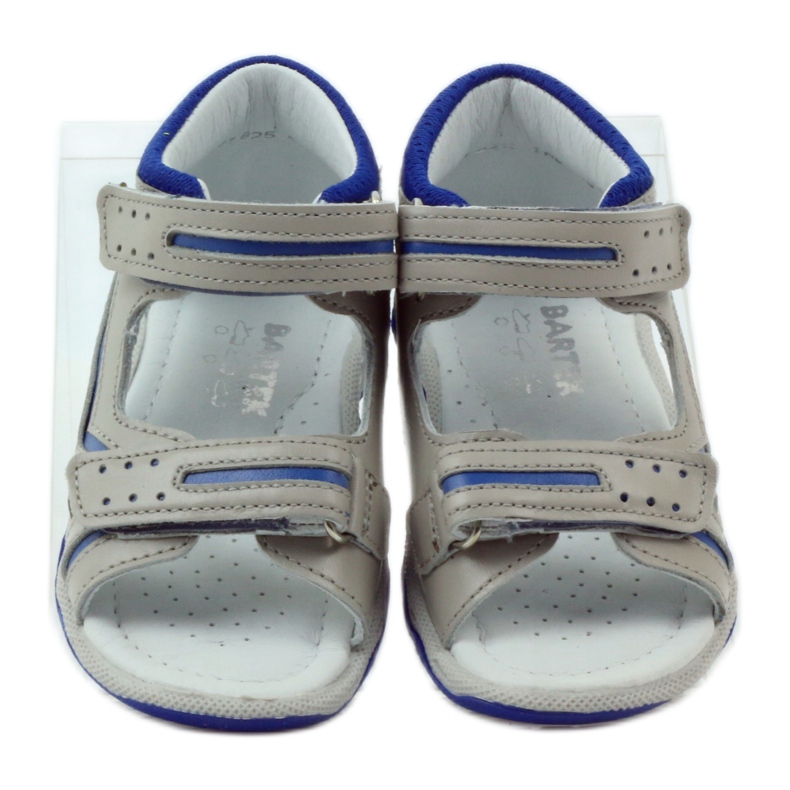 Sandálias com velcro Bartek cinza 31825 azul 4