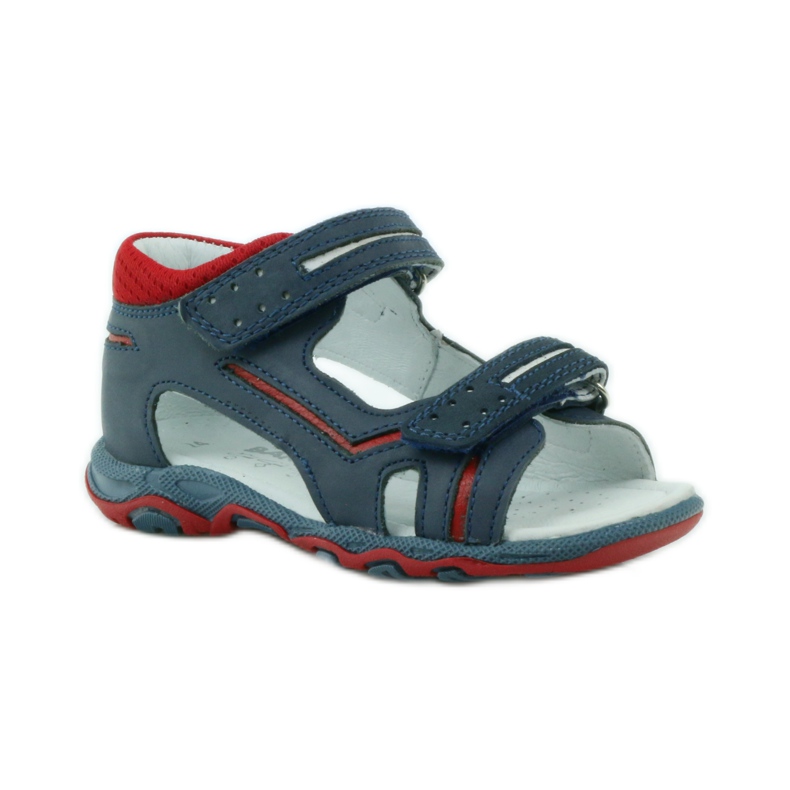Sandálias com velcro Bartek 31825 azul marinho vermelho 1