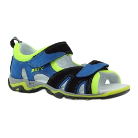 Sandálias de nabo Bartek 19187 multicolorido azul preto 1