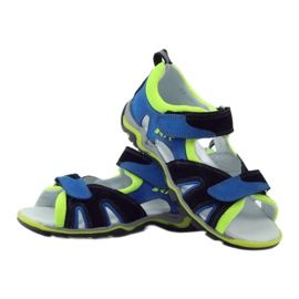 Sandálias de nabo Bartek 19187 multicolorido azul preto 3