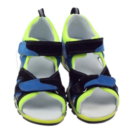 Sandálias de nabo Bartek 19187 multicolorido azul preto 4