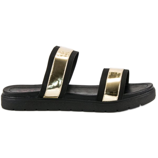 Kylie chinelos de espelho preto 1