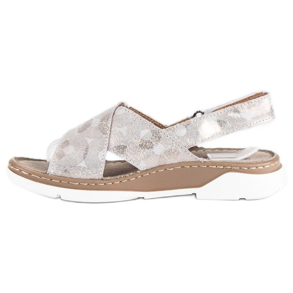 Filippo Sandálias rasas de couro natural amarelo 1