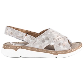 Filippo Sandálias rasas de couro natural amarelo 2