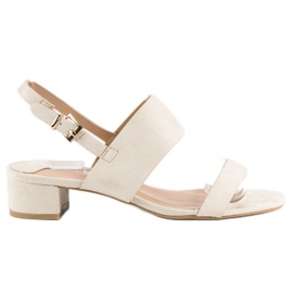 Fama Sandálias de salto baixo marrom 1