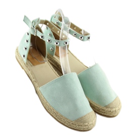 Alpercatas verdes com tachas A636-ESP-1 Verde azul 1