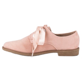 Sapato com fita de cetim rosa 1
