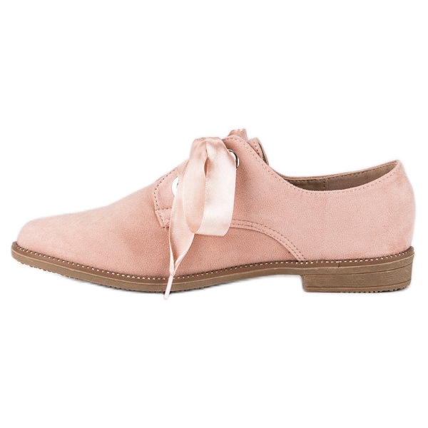 Sapato com fita de cetim rosa 1 Sapato com fita de cetim rosa 1