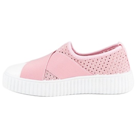 Tênis Openwork Creepers rosa 1 Tênis Openwork Creepers rosa 1