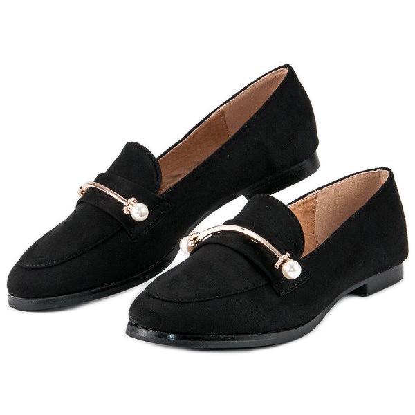 Brogues pretos com pérolas 2