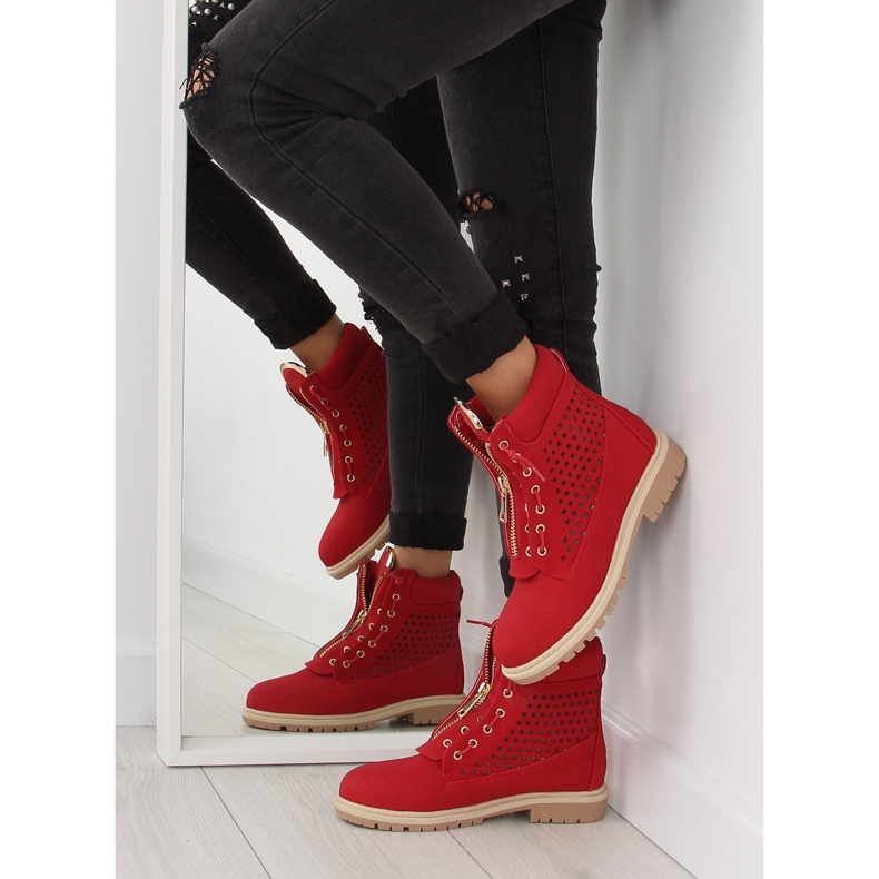 Balmanas a céu aberto, zíper dourado, vermelho R103 Vermelho 1