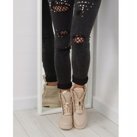 Zíper dourado balmanki a céu aberto R103 Bege 2