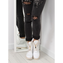 Bálsamo a céu aberto, zíper dourado, branco R103 Branco 1