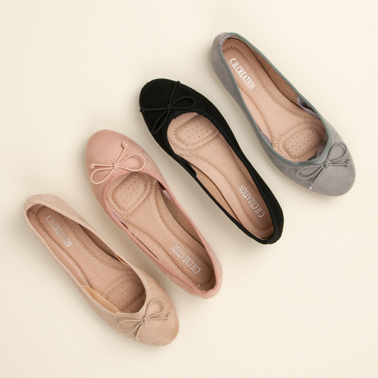 Ch. Creation Bailarinas de camurça preto 1