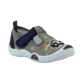 Tênis infantil American Club cinza com velcro 105/2018 azul marinho 1