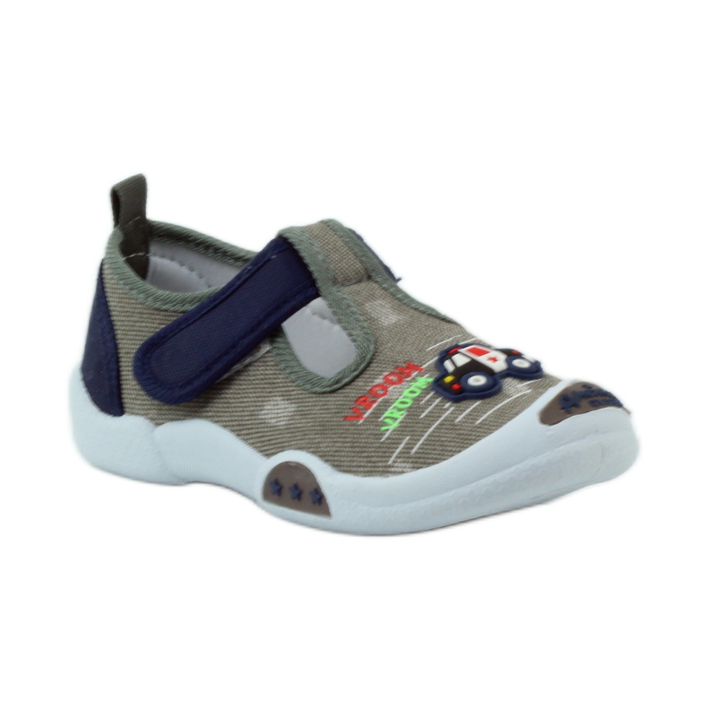 Tênis infantil American Club cinza com velcro 105/2018 azul marinho 1