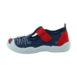 American Club Palmilha de couro de tênis infantil americano vermelho azul marinho 2