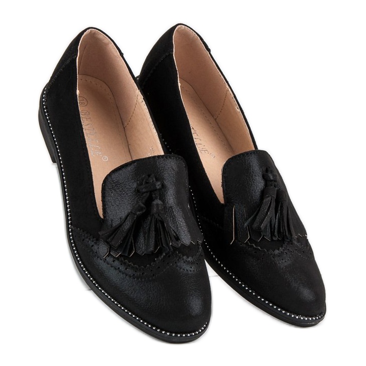 Bestelle Mocassins femininos elegantes preto 1