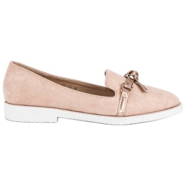 Bestelle sapatos de camurça elegantes rosa 1