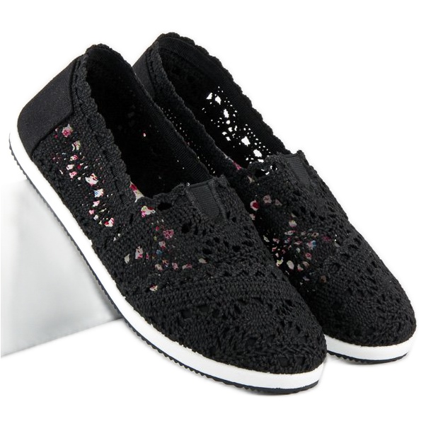 Bailarinas de renda preta preto 1