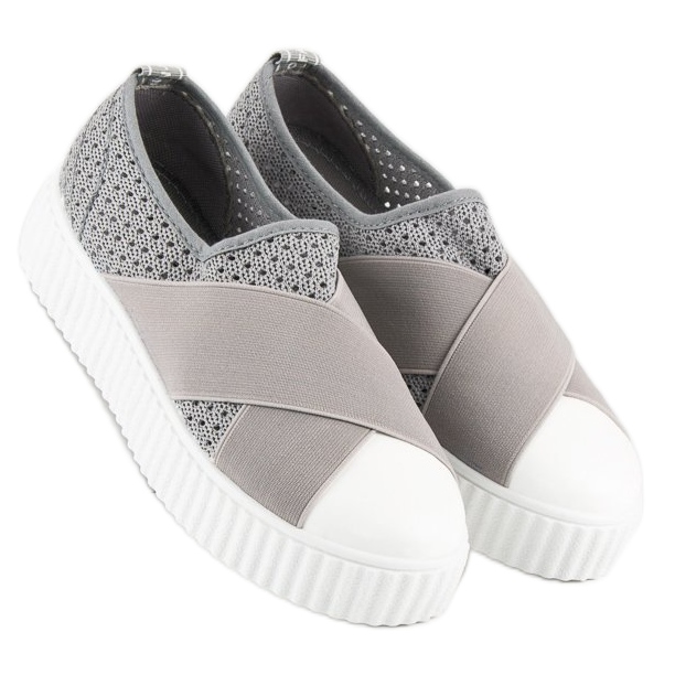 Tênis Openwork Creepers cinza 2