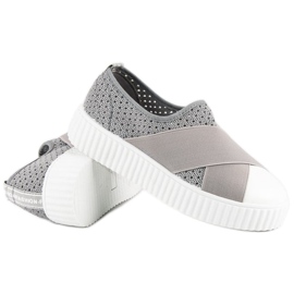 Tênis Openwork Creepers cinza 1