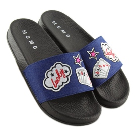 Chinelos jeans azul marinho ZY-1205 D.BLUE 1