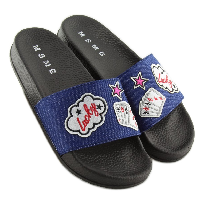 Chinelos jeans azul marinho ZY-1205 D.BLUE 1