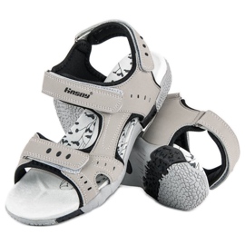 Hasby sandálias rasas esportivas cinza 1