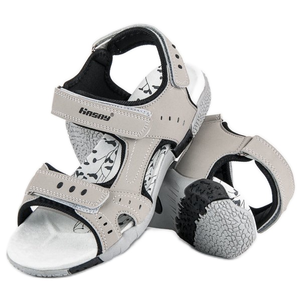 Hasby sandálias rasas esportivas cinza 1