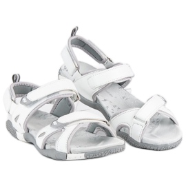 Hasby sandálias femininas de velcro branco 2
