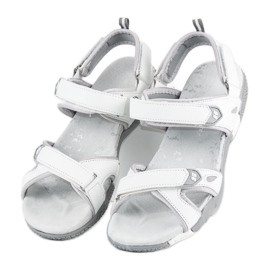 Hasby sandálias femininas de velcro branco 1