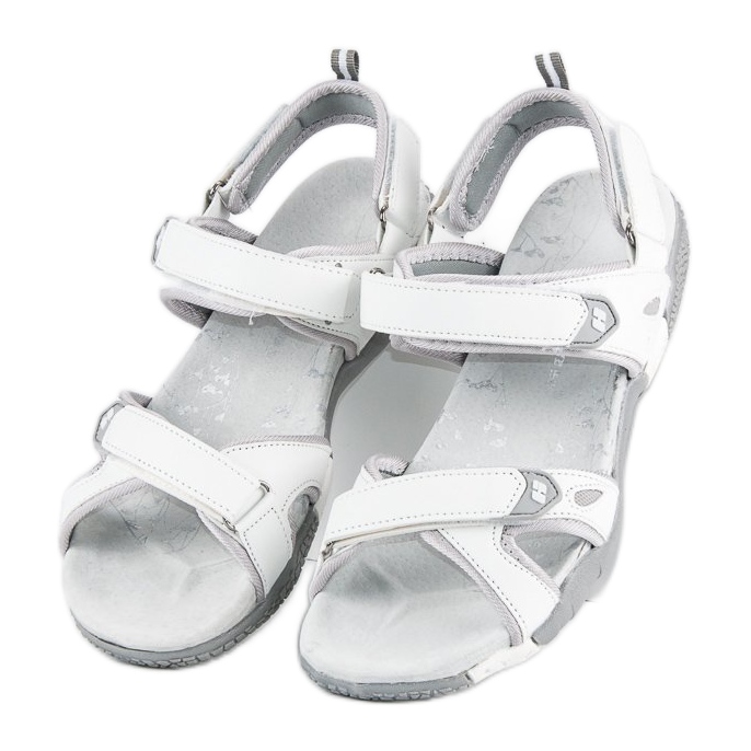 Hasby sandálias femininas de velcro branco 1