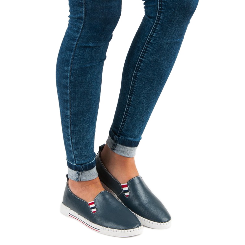 Filippo sandálias de couro azul marinho 1