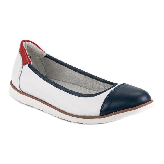 Filippo Bailarinas de couro branco 1