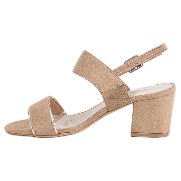 Filippo Sandálias elegantes em um poste castanho 1