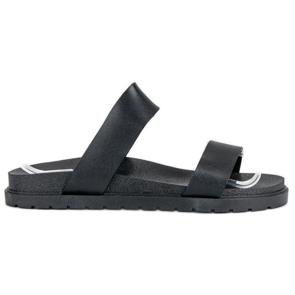 Chinelos pretos de senhora 1