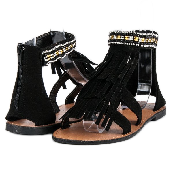 Evento Sandálias Boho Pretas preto 2