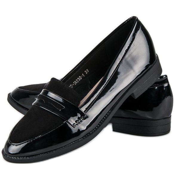 Best Shoes Mocassins lacados a preto 2