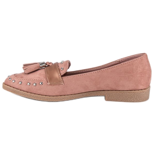Mocassins rosa com franjas 1 Mocassins rosa com franjas 1