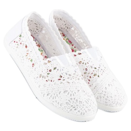 Marquiz tênis de renda branca branco 2