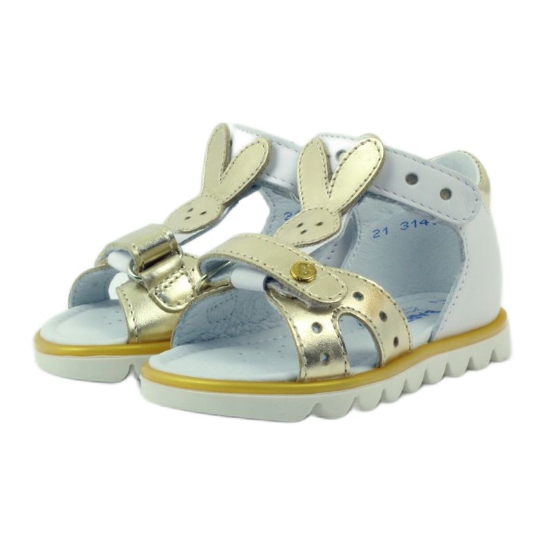 BARTEK SANDALKI APLICAÇÃO RABBIT Flexível 31491 White/Gold branco 3