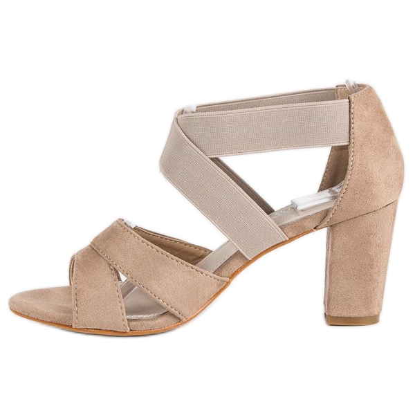 Filippo Sandálias de camurça em um poste castanho 1