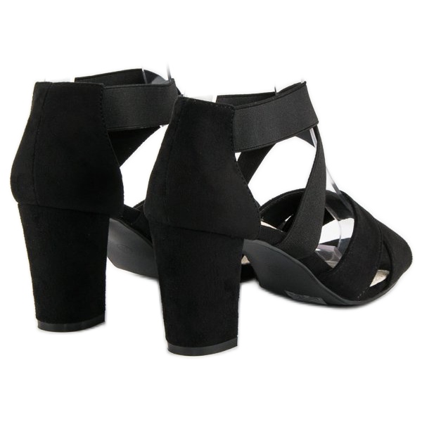 Filippo Sandálias de camurça em um poste preto 1