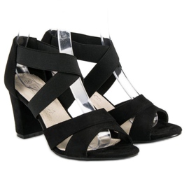 Filippo Sandálias de camurça em um poste preto 2