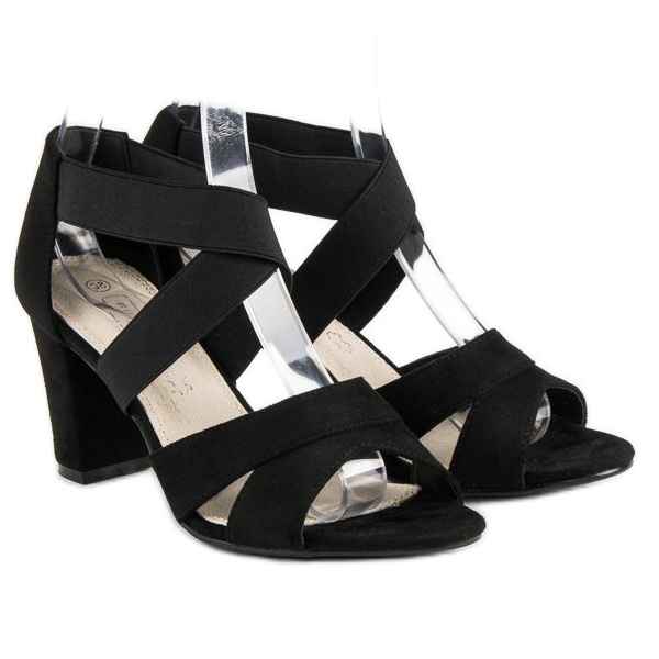 Filippo Sandálias de camurça em um poste preto 2