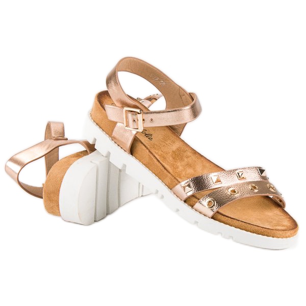 Forever Folie Sandália rosa com strass 2