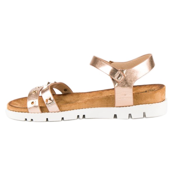 Forever Folie Sandália rosa com strass 1