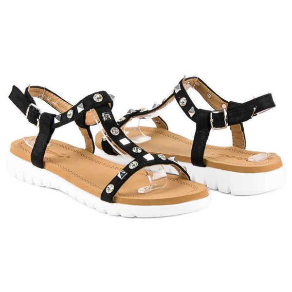 Bestelle Sandálias rasas confortáveis preto 1